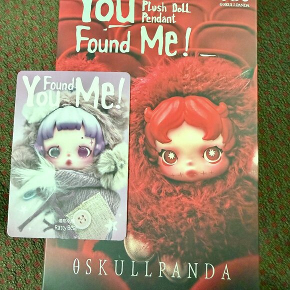 SKULLPANDA You Found Me - RATTY BEAR - Plush Pendant - POP MART SEALED BOX - Picture 3 of 9